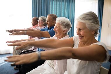 Elderly health and exercise as part of our supported living